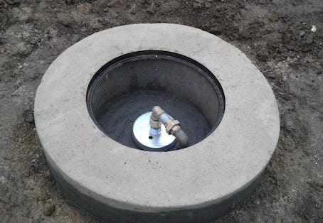 Pozo de agua de concreto