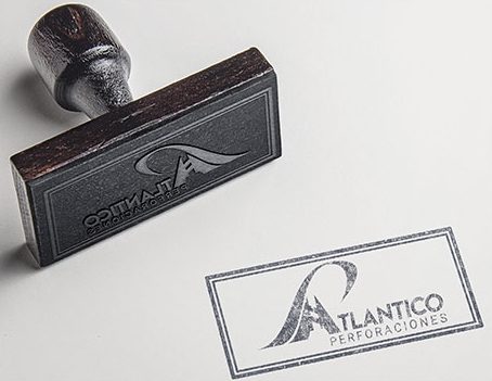 Sello de tinta y papel